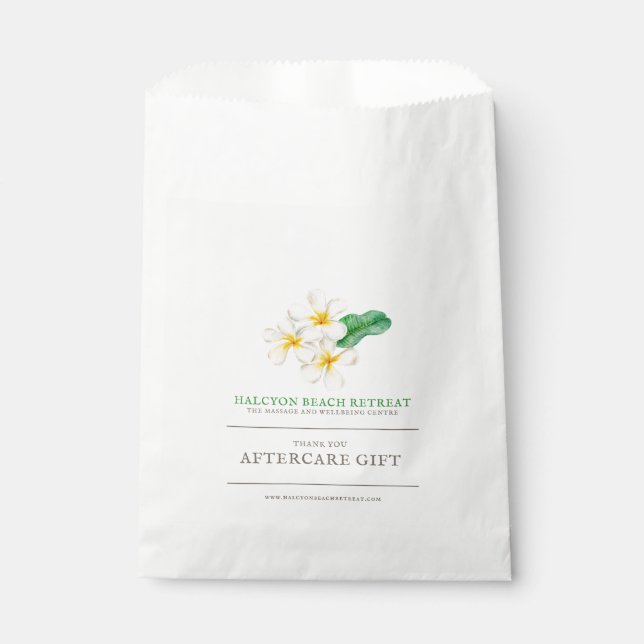 Beauté après-soins sacs cadeaux frangipani aquarel (Devant)