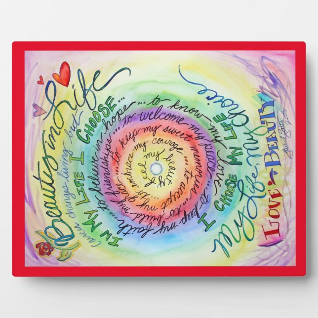 Beauté dans la vie Angel Art Peinture Plaque cadea (Devant)