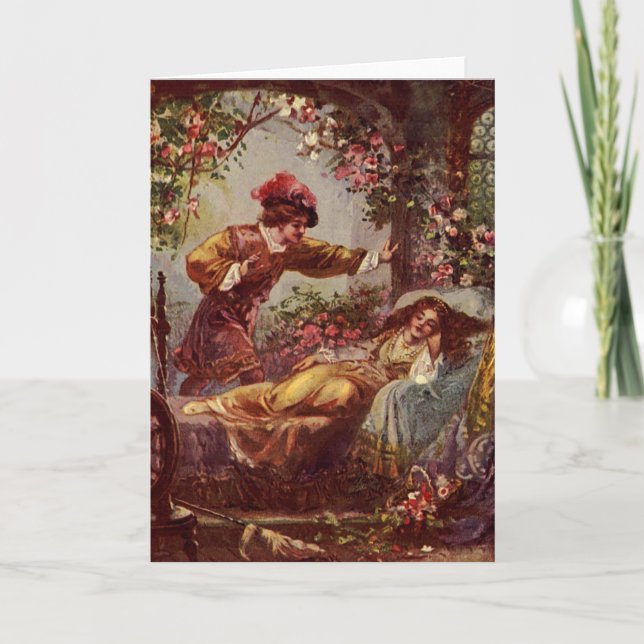 Beauté dormante et carte de voeux Prince (Devant)