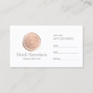 Beauté élégante Mandala Logo Rose Gold Rendez-vous