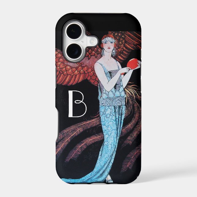 BEAUTÉ ET PHOENIX, MODE, MASQUER LE MONOGRAMME ART (Verso)