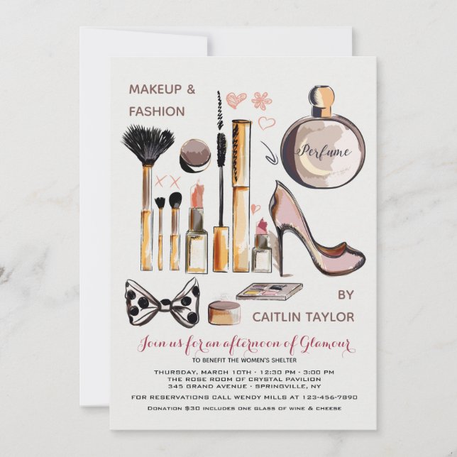 Beauté et style Invitation (Devant)