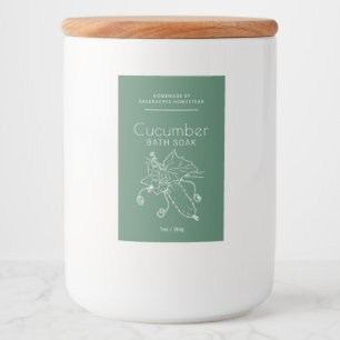 Beauté étiquette Concombre logo art vert blanc