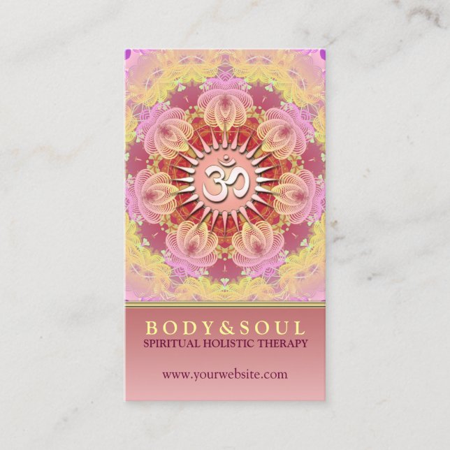 Beauté féminine Om Yoga Carte de visite du nouvel  (Devant)