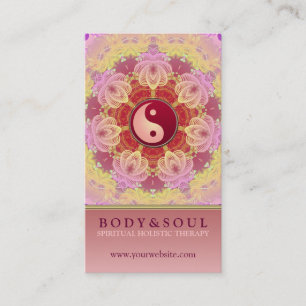 Beauté féminine YinYang Carte de visite holistique