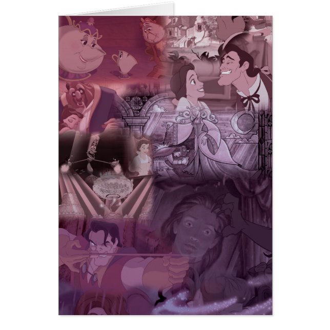 Beauté & La Bête | Collage rose et violet (Devant)