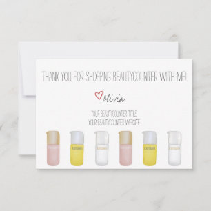 Beauté personnelle Carte de remerciements dessinée