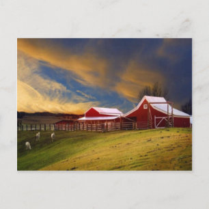 Beauté sur la carte postale de la ferme