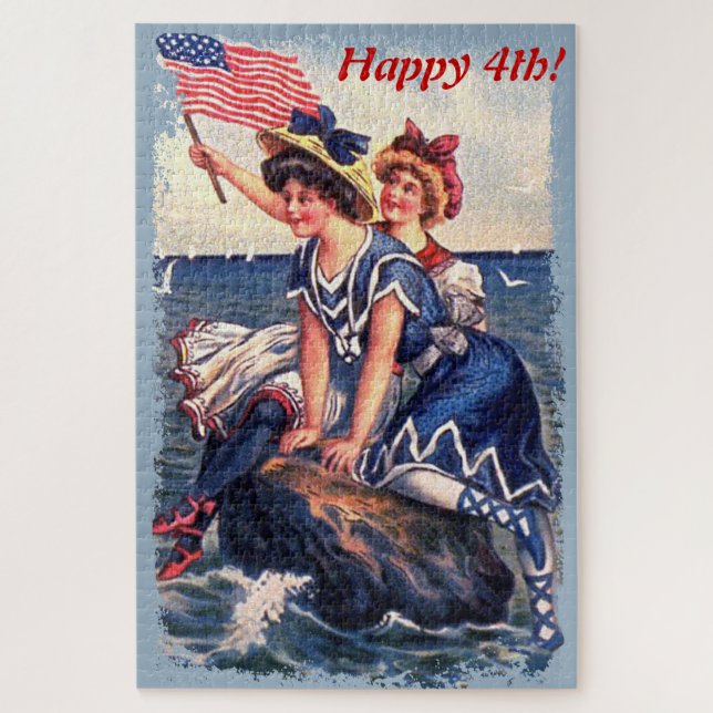 Beautés de bain patriotique Grand Puzzle (Vertical)