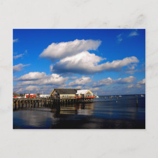 Beautful scenic Maine Harbour postcard