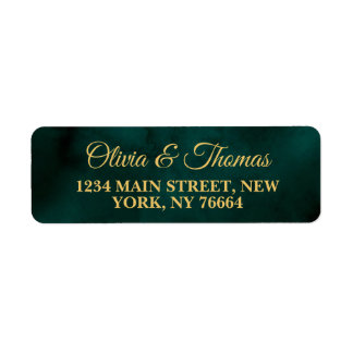 Beautiant Elegant Dark Green Gold Adresse de retou