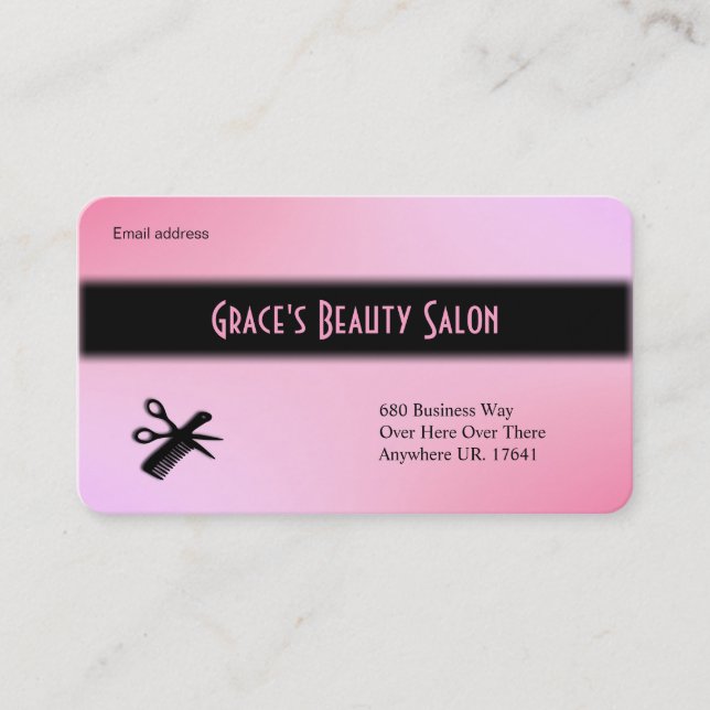 Beautician Business Card (Front)