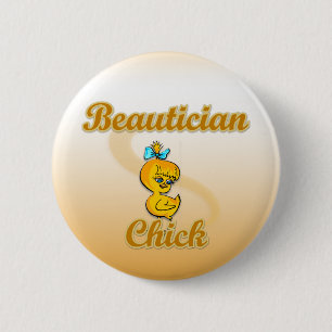Beautician Chick 2 Inch Round Button