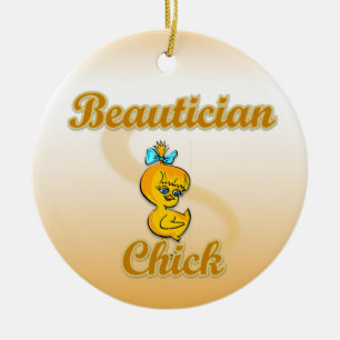 Beautician Chick Ceramic Ornament