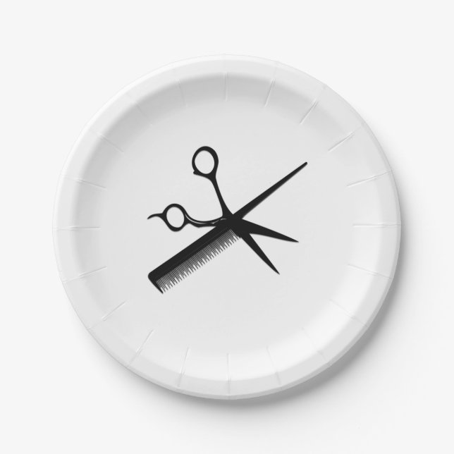 Beautician Design Paper Plate (Front)