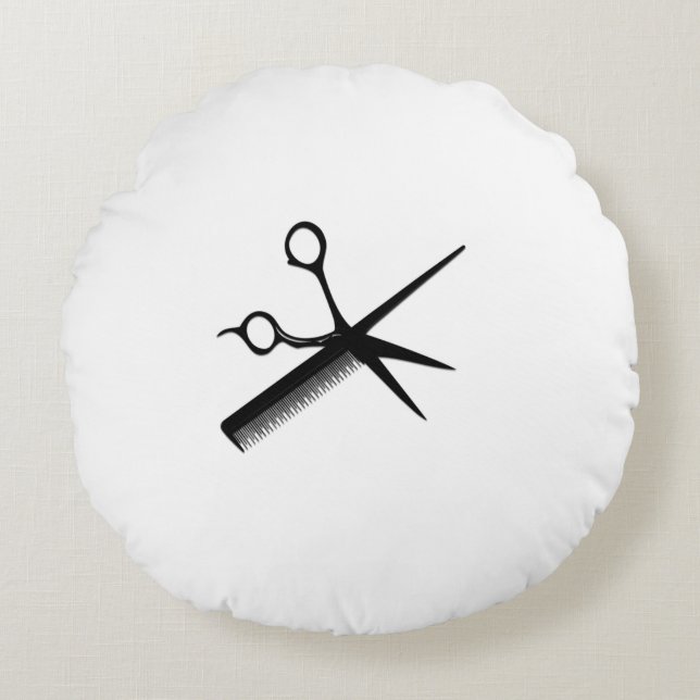 Beautician Design Round Pillow (Front)