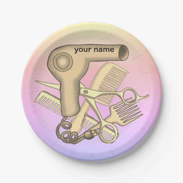 Beautician  paper plates (Front)