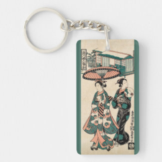 Beauties from Fukagawa. Triptych Keychain