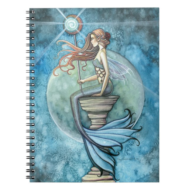 Beautifu Mermaid and Moon Notebook (Front)