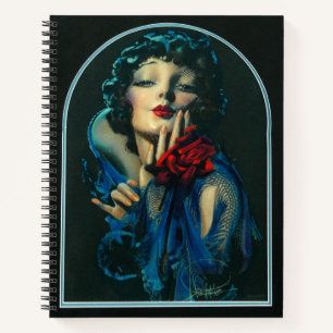 beautiful 1920s woman notebook