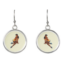 beautiful 1950s retro black pinup girl woman art