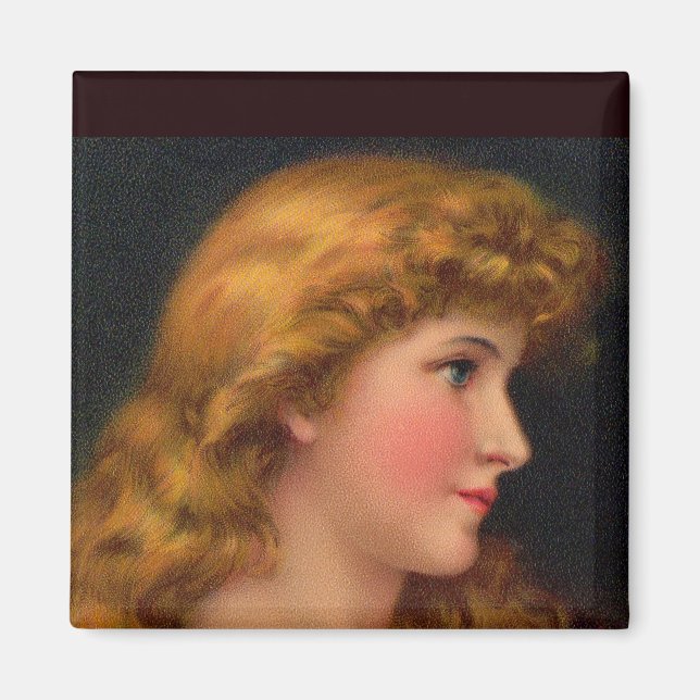 beautiful 19th century woman magnet (Front)