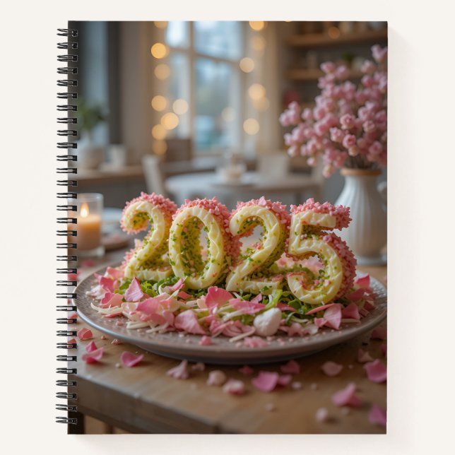 Beautiful 2025 college notebook pink salad decor (Front)