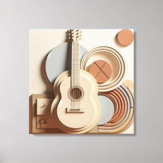 Beautiful 3d Guitar  Canvas Print