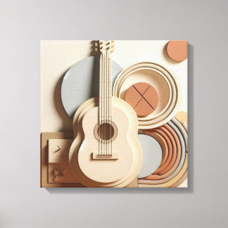 Beautiful 3d Guitar  Canvas Print