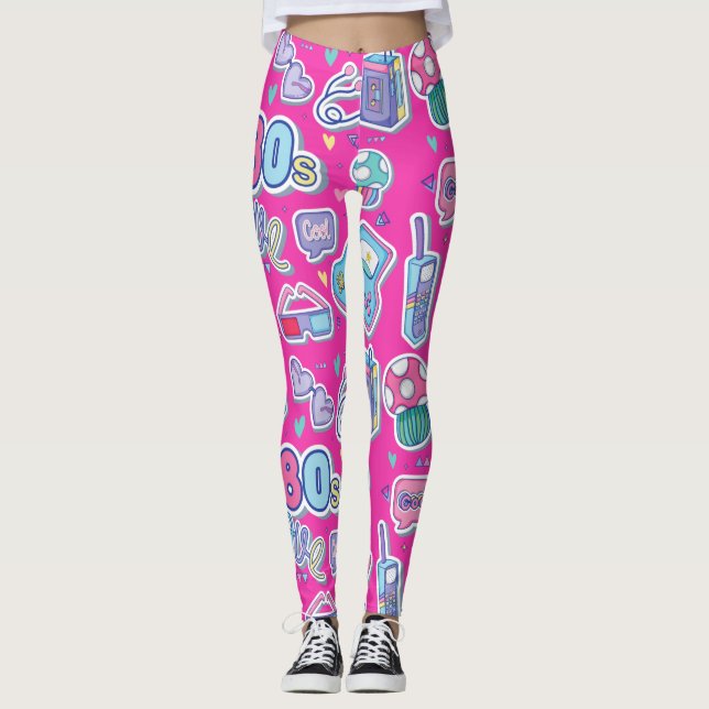 Beautiful 80s Leggings Design Pattern (Front)