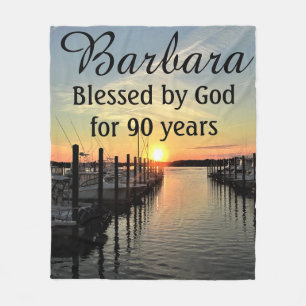 Beautiful 90th Birthday Personalized Blanket