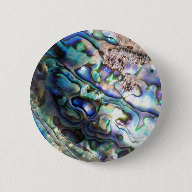 Beautiful abalone shell 2 inch round button (Front)