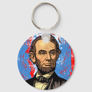 Beautiful Abraham Lincoln Portrait Keychain
