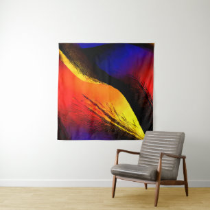 Beautiful Abstract Art on Dark Background  Tapestry