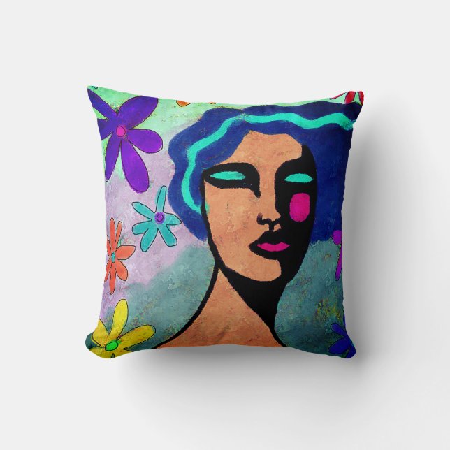 Beautiful Abstract Art Throw Pillow (Front)