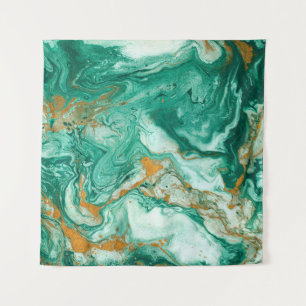 Beautiful abstract background. Golden and dark gre Tapestry