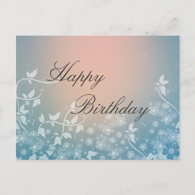 Beautiful abstract birthday design postcard (Front)