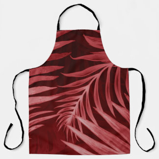 Beautiful abstract colour pink and red flowers on  apron
