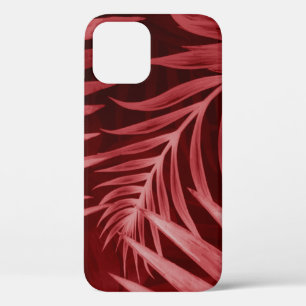 Beautiful abstract colour pink and red flowers on iPhone 12 case