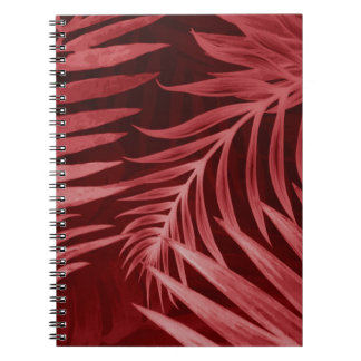 Beautiful abstract colour pink and red flowers on notebook