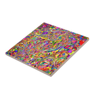 Beautiful Abstract Colourful Art - Multicolor - Tile