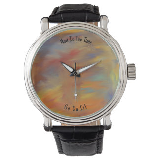 Beautiful Abstract Colourful Marble Liquified Watch