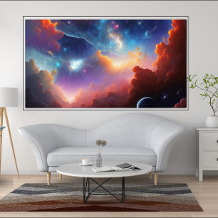 Beautiful Abstract colours Night Sky stars 2 Poster