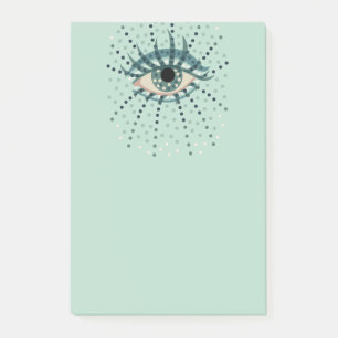 Beautiful Abstract Dotted Blue Eye Post-it Notes