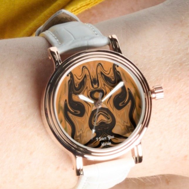 Beautiful Abstract Elegant Rose Gold Watch (Creator Uploaded)