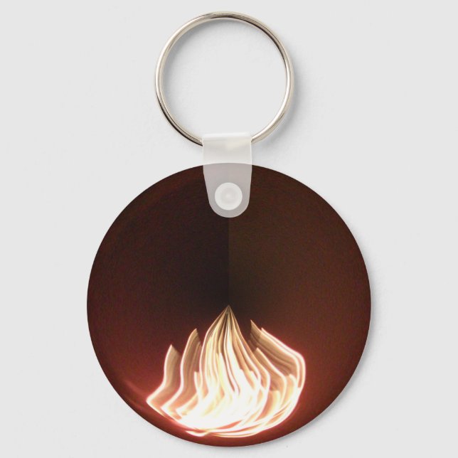 Beautiful Abstract Flame Art Print Keychain (Front)