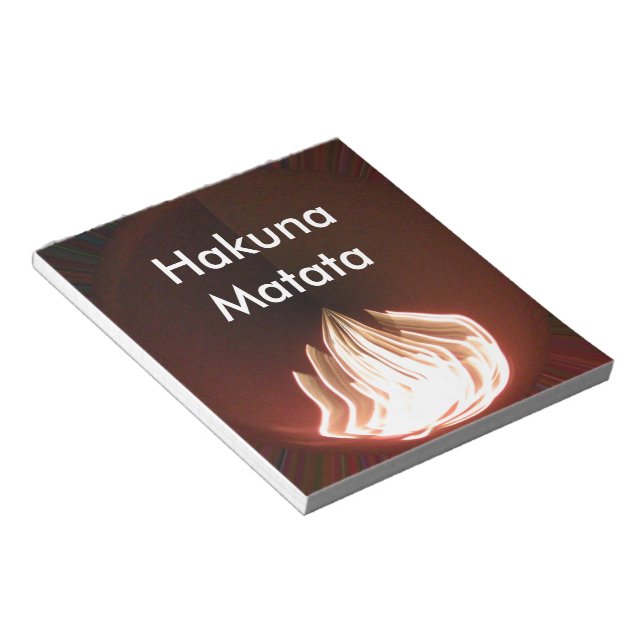 Beautiful Abstract Flame Art Print Notepad (Angled)