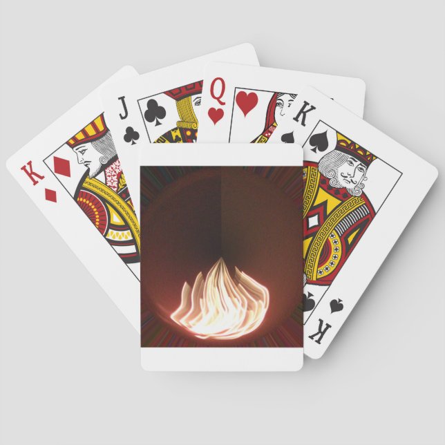 Beautiful Abstract Flame Art Print Playing Cards (Back)