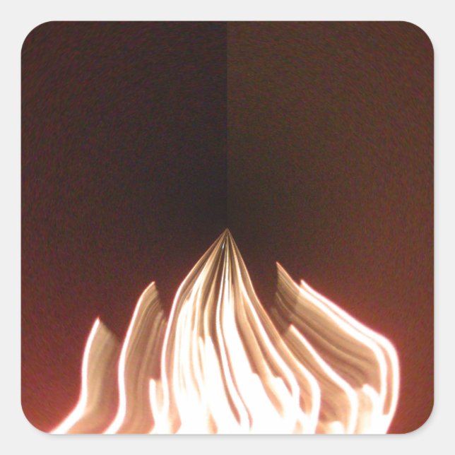 Beautiful Abstract Flame Art Print Square Sticker (Front)