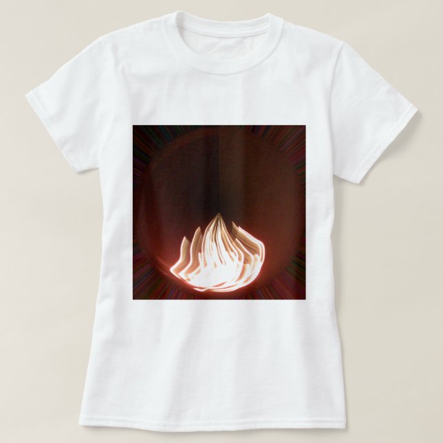 Beautiful Abstract Flame Art Print T-Shirt (Design Front)